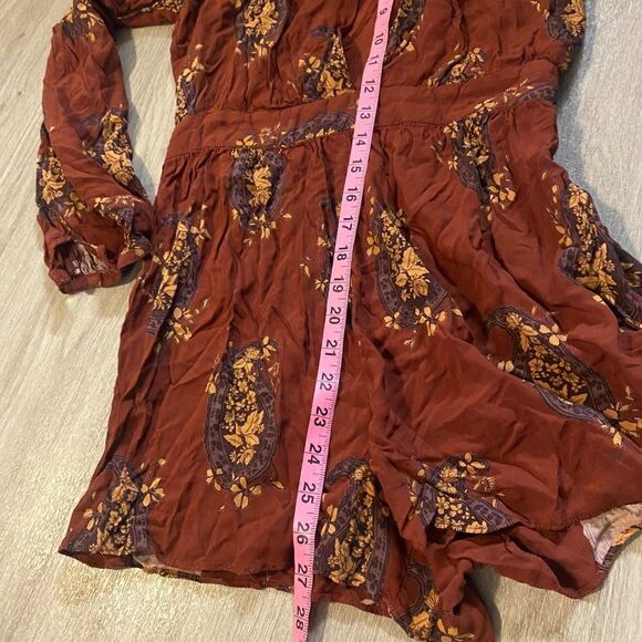 Ecote deep v neck long sleeve short romper size 4 - Picture 5 of 8